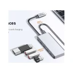 ⁦محول Recci RH06 USB Hub 5 في 1 أصلي - سرعة وأداء مميز⁩ - الصورة ⁦2⁩