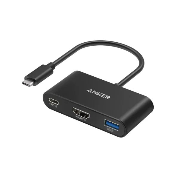 Anker Hub USB-C 3-in-1 - أسود | A8339HA1