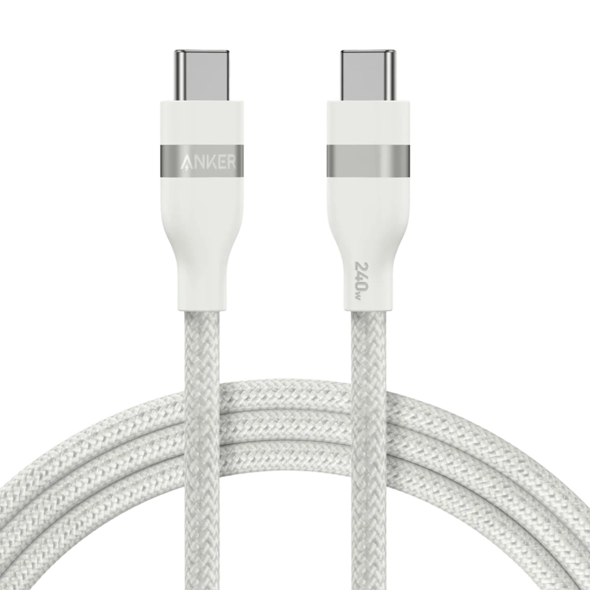 كابل Anker USB-C إلى USB-C بطول 6 أقدام (240 واط) - أبيض | A82E2H22