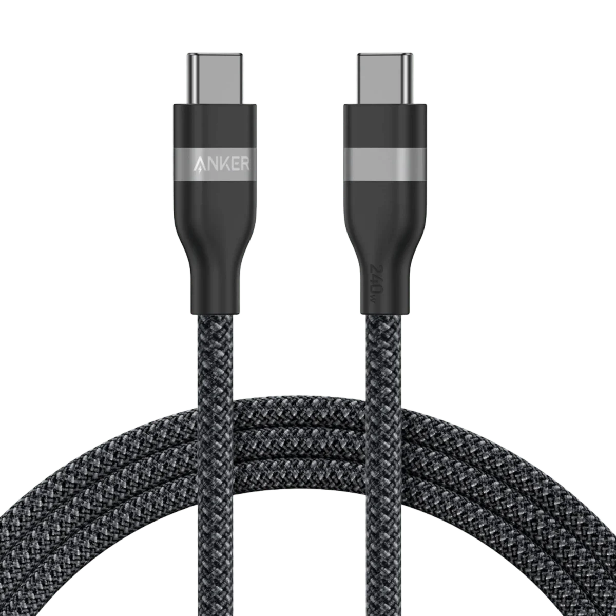 كابل Anker USB-C إلى USB-C بقوة 240 واط، بطول 6 قدم - أسود (A82E2H11)