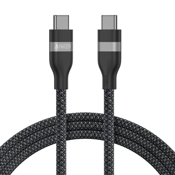 كابل Anker USB-C إلى USB-C بقوة 240 واط، بطول 6 قدم - أسود (A82E2H11)