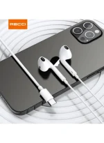 RECCI REP-L27 HD SOUND (Type-C) Wired Earphones - White - Image 6