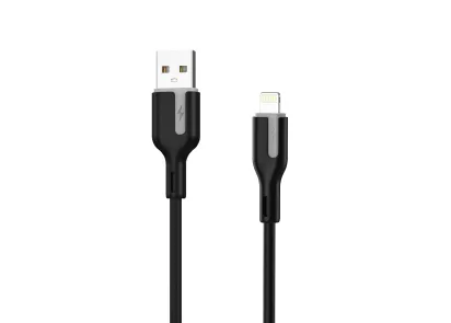 "كابل Choetech USB-A إلى Lightning (1 متر، TPE، أسود) - شحن ومزامنة موثوقة لأجهزة آبل "