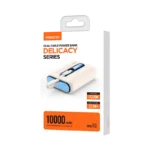Recci RPB-P12 10000mAh Power Bank with 2 Built-in Cables and Fast Charging - Image 2