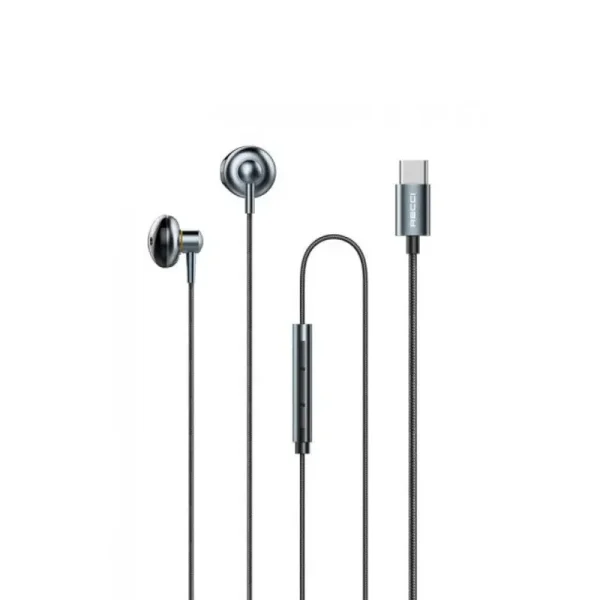 سماعات أذن سلكية Recci REP-L26 بجودة صوت ستريو عالية ومنفذ USB-C