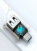 Joyroom S-H151 USB-C to USB-A (Female) Adapter with Lanyard Hole, Silver - Image 4