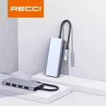 ⁦محول Recci RH06 USB Hub 5 في 1 أصلي - سرعة وأداء مميز⁩ - الصورة ⁦3⁩