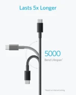 Anker PowerLine III Flow USB-C to USB-C Cable (60W, 1m) Braided-18-month warranty from the local official agent - Image 3
