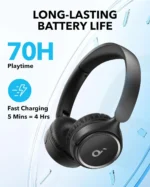 Anker Soundcore H30i Wireless Over-Ear Headphones - Black-18-month warranty from the local official agent - Image 4