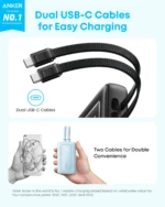 Anker Zolo Power Bank 10000mAh 35W Charger with Built-in Dual USB-C Cables - Black-18-month warranty from the local official agent - Image 4
