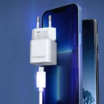 ⁦شاحن حائط Choetech Mini PD20W GaN USB- CPD5010 (أبيض)⁩ - الصورة ⁦5⁩