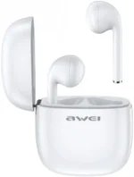 Awei T28 TWS Wireless Earphones with Charging Case - White - Image 4