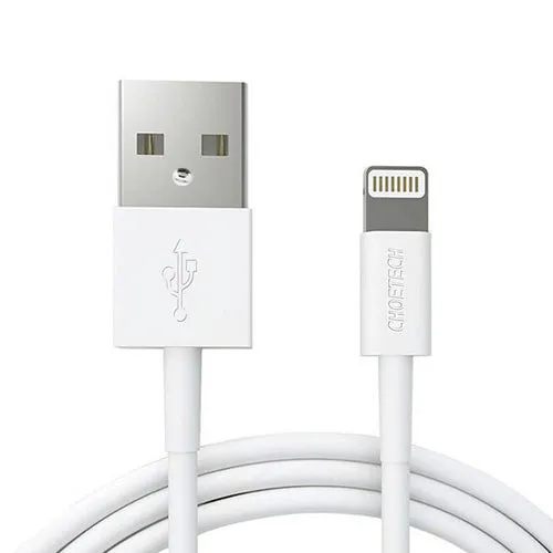 كابل شحن ومزامنة Choetech USB-A إلى Lightning معتمد من MFi بطول 1.2 متر - أبيض