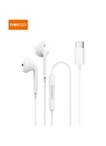 سماعة أذن سلكية RECCI REP-L27 HD SOUND (Type-C) - بيضاء
