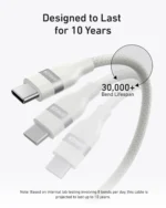 Anker USB-C to USB-C Cable 6ft (240W) - White | A82E2H22-18-month warranty from the local official agent - Image 4