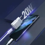 ⁦شاحن حائط Choetech Mini PD20W GaN USB- CPD5010 (أبيض)⁩ - الصورة ⁦4⁩