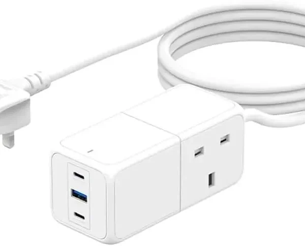 شاحن GaN بقوة 65 وات RC48U للابتوب والموبايلات من ريتشي - أبيض