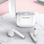 Awei T28 TWS Wireless Earphones with Charging Case - White - Image 11