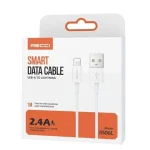 ⁦كابل  Recci RS06L USB-A إلى لايتنينج للشحن السريع ونقل البيانات 2.4A بطول 1 متر⁩ - الصورة ⁦2⁩
