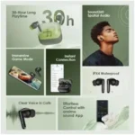 ⁦سماعات أذن لاسلكية Oraimo SpaceBuds New Premium OTW-323 - صوت غامر لأنماط الحياة الديناميكية (أسود)⁩ - الصورة ⁦4⁩