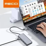 ⁦محول Recci RH06 USB Hub 5 في 1 أصلي - سرعة وأداء مميز⁩ - الصورة ⁦4⁩