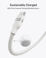 Anker USB-C to USB-C Cable 6ft (240W) - White | A82E2H22-18-month warranty from the local official agent - Image 3