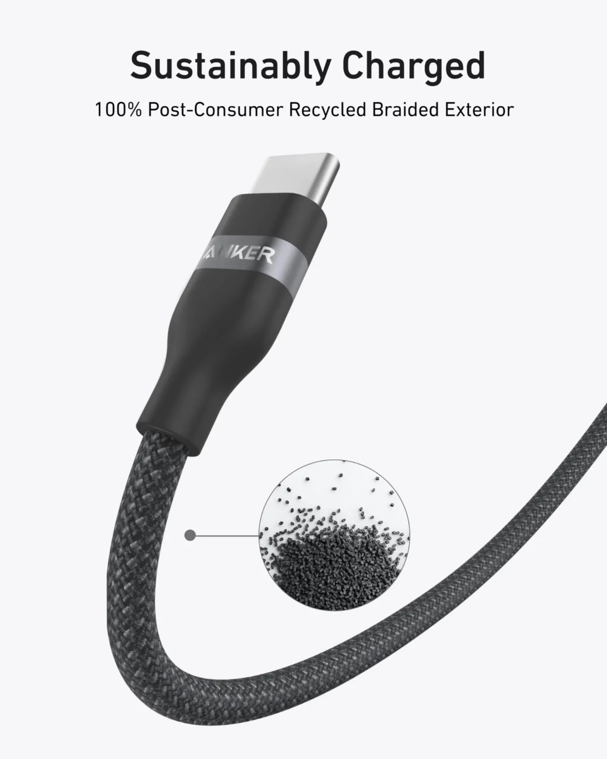 Anker Type-C to Type-C Cable 240W - 6 Feet (1.8 Meters) - Black-18-month warranty from the local official agent - Image 2