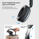 Joyroom JR-JH1 Wireless Earphones with Hybrid ANC Noise Cancelling Technology - Black - Image 3