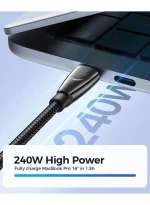 SA31-CC5 Pioneer Series 240W Fast Data Charging Cable (Type-C to Type-C) 1.2m - Black - Image 7