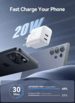 Joyroom JR-TCF12 20W Dual-Port USB-C Charger - White - Image 3