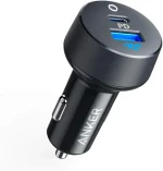 شاحن سيارة Anker PowerDrive 35W بمنفذي PD و USB-A لشحن سريع