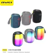 Owei Y525 Portable Wireless Bluetooth Speaker with RGB Lighting - Grey - Image 2