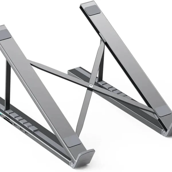 Choetech 7in1 HUB Stand - محطة توصيل USB-C متعددة الوظائف مع شحن PD و4K HDMI (رمادي)