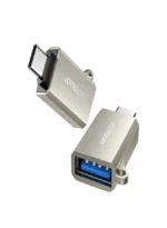 محول Joyroom S-H151 USB-C إلى USB-A (أنثى) مع فتحة حبل، فضي