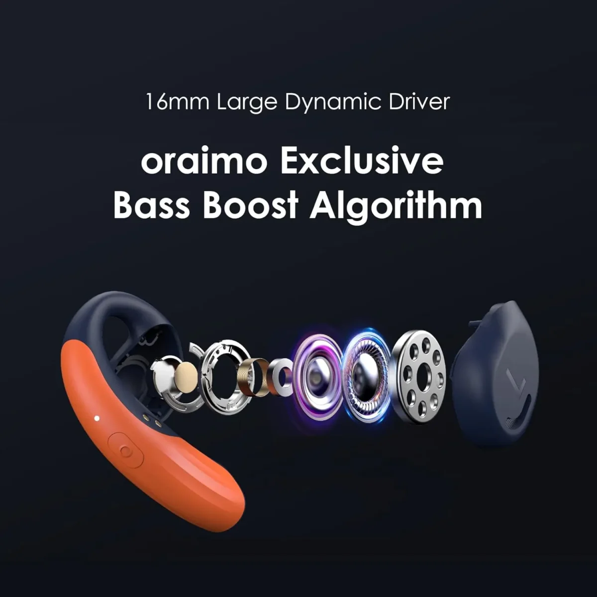 ⁦سماعات أذن لاسلكية Oraimo OpenPods مفتوحة مع 4 ميكروفونات ENC⁩ - الصورة ⁦4⁩
