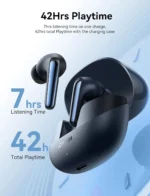 ⁦سماعات أذن لاسلكية Joyroom JR-FN2 Funpods True Wireless بتقنية البلوتوث (أسود)⁩ - الصورة ⁦3⁩