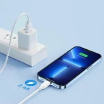 S-A9 White 0.25m USB-A to Lightning Fast Data Charging Cable - Image 2