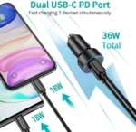 Choetech-C0054-V2-40W Dual PD Car Charger - Ultra Fast Charging - Image 4