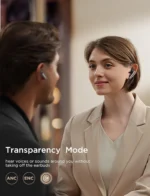 Joyroom JR-FN1 Wireless Earphones with Active Noise Cancelling and Environmental Technology, Black - Image 2