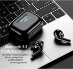 AWEI T29P Wireless Bluetooth 5.3 Noise Cancelling Earphones - Black - Image 3