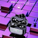 AWEI T29P Wireless Bluetooth 5.3 Noise Cancelling Earphones - Black - Image 6