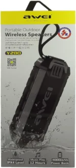Awei Y280 Portable Wireless Bluetooth Speaker - High-Fidelity Stereo Sound and IPX4 Waterproof - Image 3