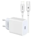 شاحن سفر Recci PD بقوة 20 واط بمنفذ USB-C - طراز RCK-16ECL