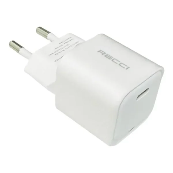 شاحن Recci RC65E 1C بقوة 20 واط - أبيض