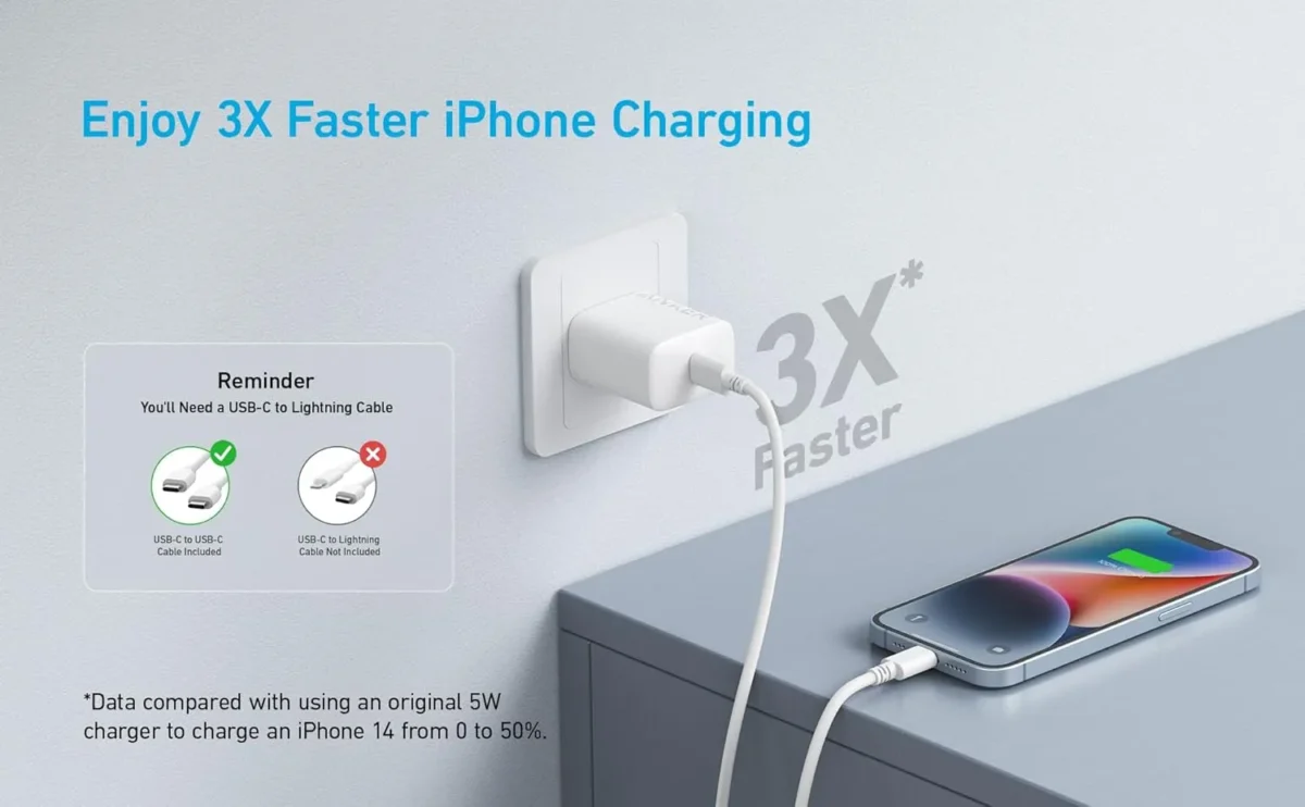 Anker 20W USB-C Wall Charger - White (PowerPort III Nano)18-month warranty from the local official agent - Image 5