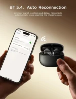 Joyroom JR-FN1 Wireless Earphones with Active Noise Cancelling and Environmental Technology, Black - Image 6