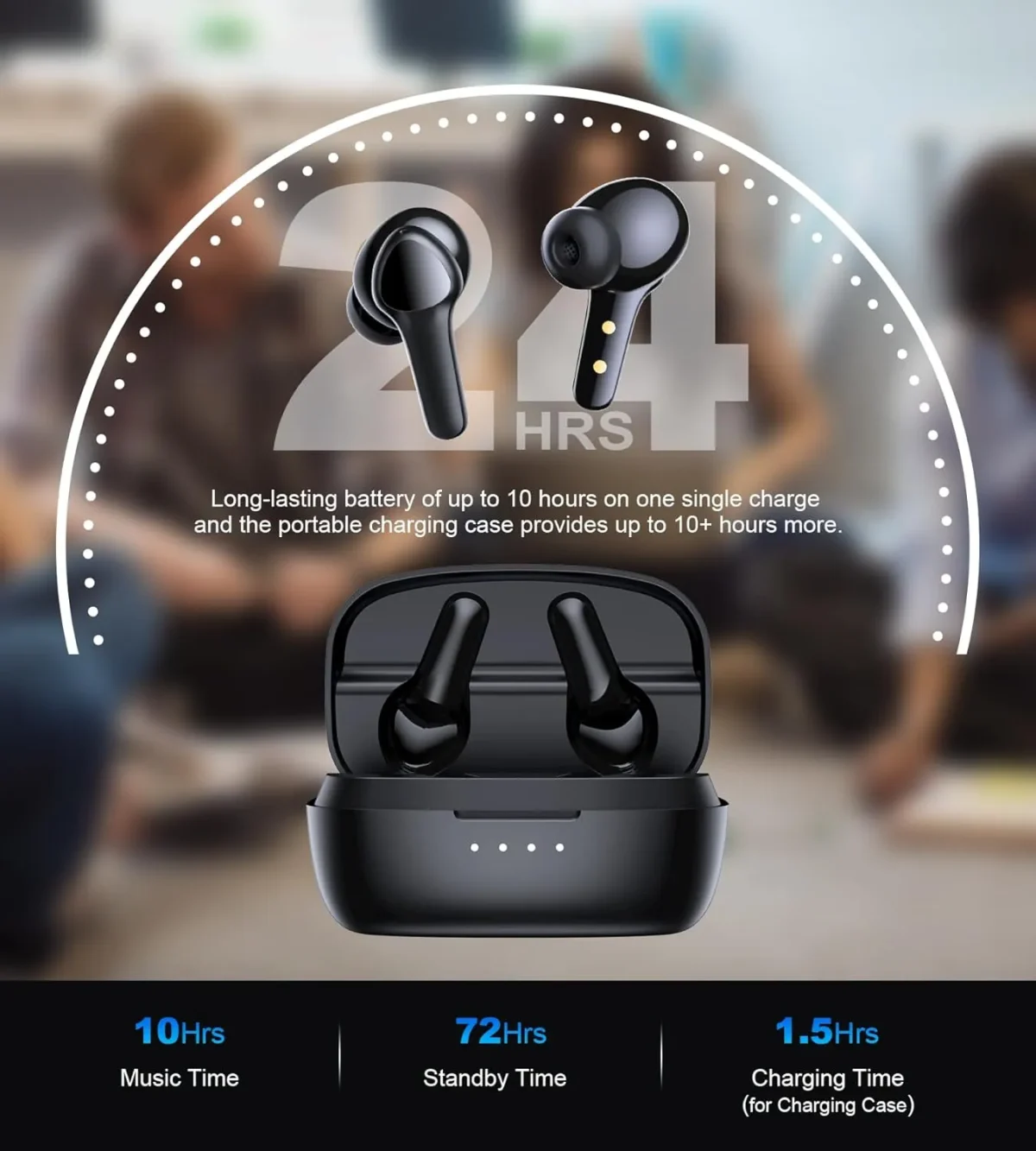 Choebuds Pro TWS ANC + ENC 6 Mics- BH-T10- Professional Wireless Noise Cancelling Earphones - Image 9