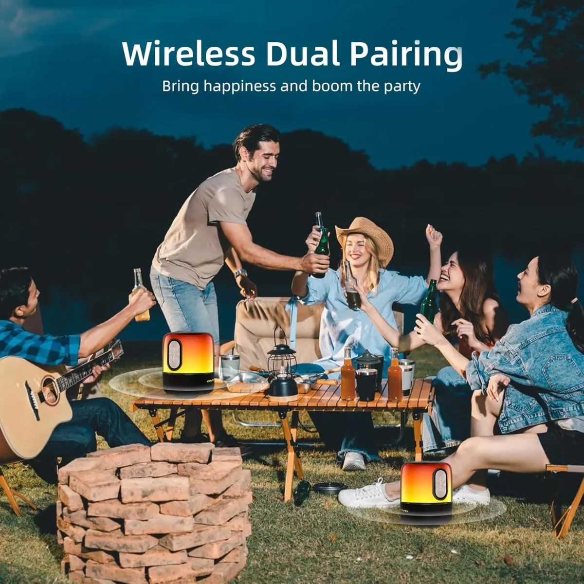 Awei Y669 60W Portable Wireless Bluetooth Speaker - Stereo Sound, Deep Bass, IPX5 Waterproof and RGB Lighting - Image 6