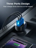 Joyroom JR-CCD03 Car Charger with Digital Display and 3 USB Ports 3.4A - Image 6