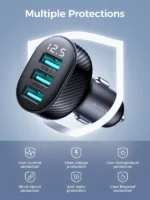 Joyroom JR-CCD03 Car Charger with Digital Display and 3 USB Ports 3.4A - Image 2